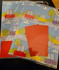 2 X WRAPPING PAPER CHILD'S CAR SHEETS  MARKS AND SPENCER PLEASE READ DESCRIPTION