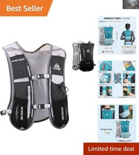 Adjustable Hydration Pack for Running, Hiking Cycling - Ultra-Light Black Vest