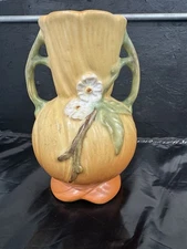 Weller Pottery Roba R2 Double Handle Vase Taupe Glaze Circa 1930