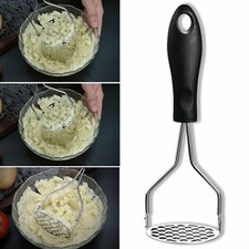 Küche Edelstahl Kartoffelstampfer Griff Stampfer Kartoffelquetsche Neu
