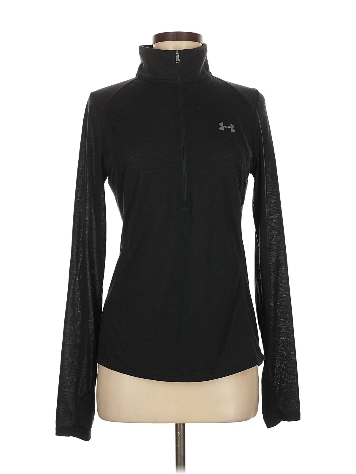 Under Armour Women Black Long Sleeve T-Shirt M
