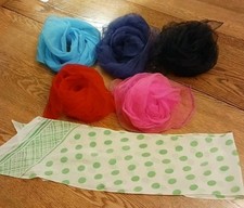 6 VINTAGE 1960s Scarves. Varied Colors, Sizes. See Description. Nice Condition