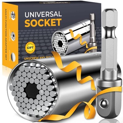 Stocking Stuffers for Adults Men, Gifts Universal Socket One Size, Silver