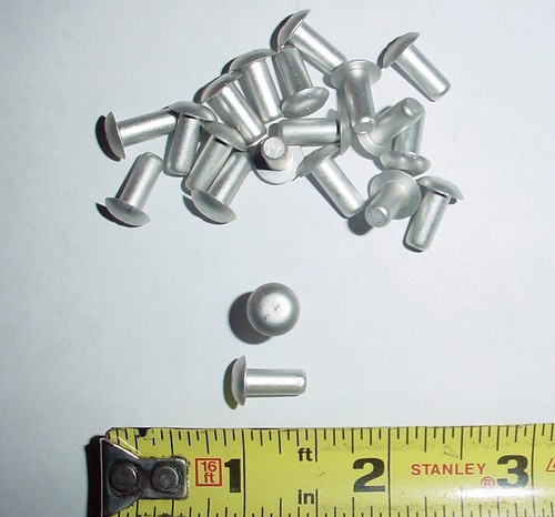 4 ea 3/16 OD x 7/16 Long Solid Buck Rivets - Universal | eBay