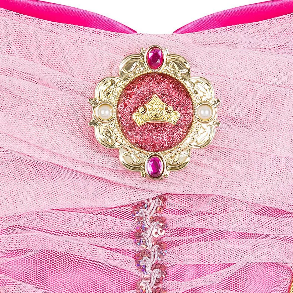 Novo Vestido Fantasia Aurora Disney Store Meninas Malévola Bela Adormecida 4,5/6 - Imagem 2 de 4