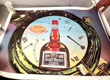 NEW Grand Marnier Liqueur 36 x 50" Poster 1988 Signed & Numbered Clayton LeFevre