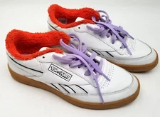 Reebok Tom And Jerry Droopy Shoes Men's 9.5 Club C Revenge White Orange Fur