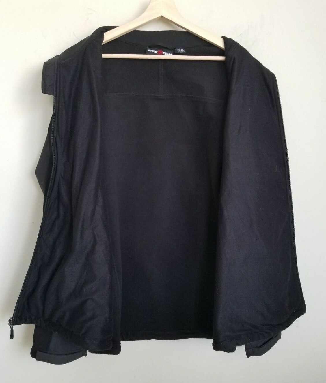 Free Tech Jacket Softshell Black/Gray Stand Colla… - image 3