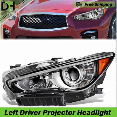 Driver Left LH Full LED Headlight w/ DRL For 2014-2022 INFINITI Q50 Hybrid Sport