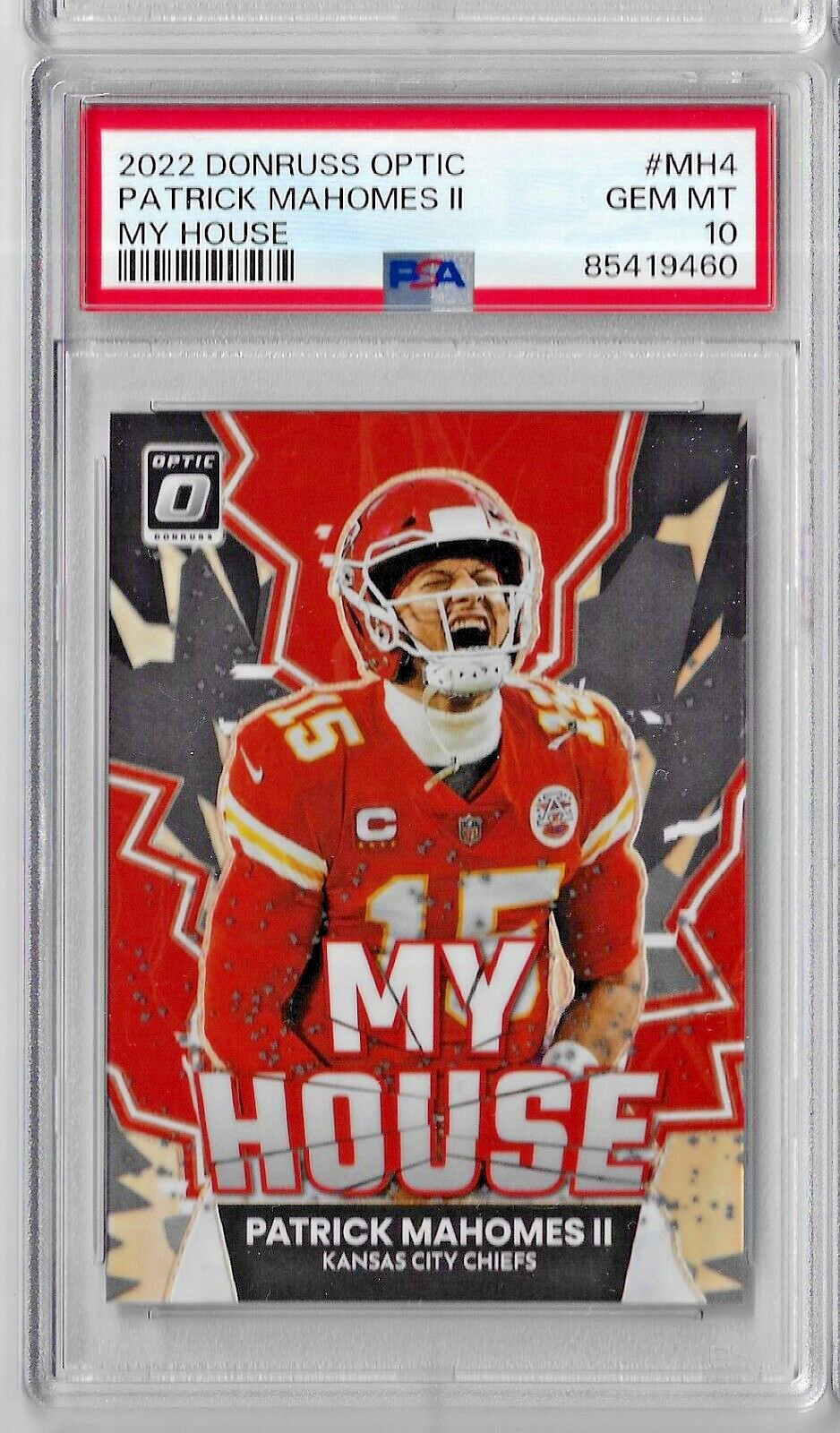 2022 Panini Donruss Optic Patrick Mahomes II My House PSA 10