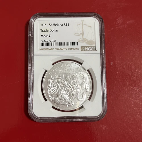 2021 St Helena Dragon 1 oz Silver NGC MS 67