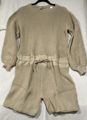 Women s Taupe Chunky Knit Jumpsuit Romper Playsuit Size XXL