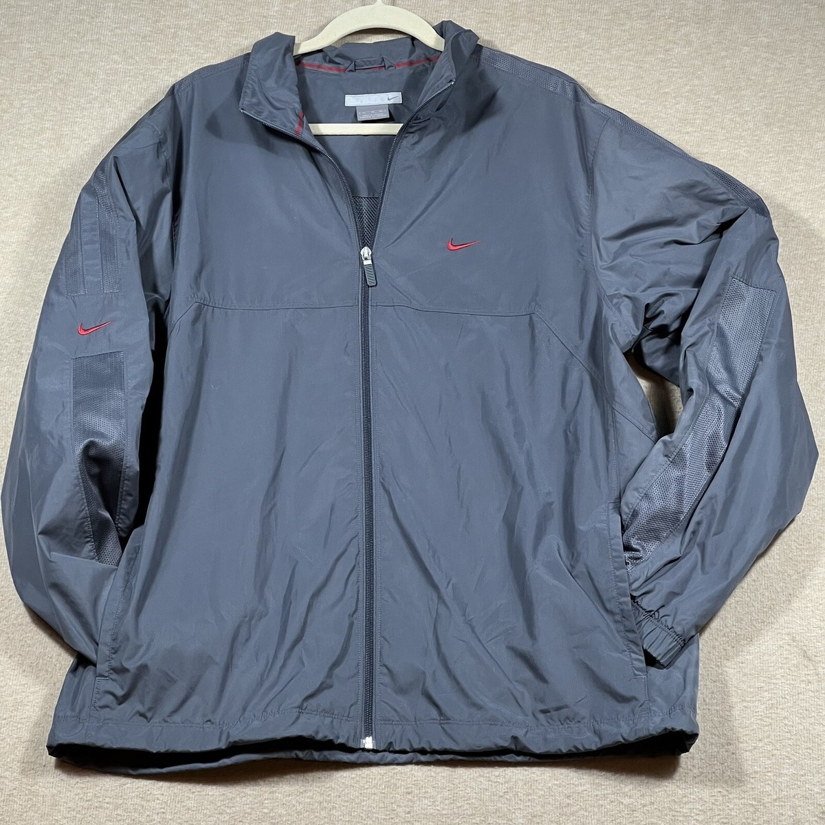 NOIKE SEITEN NSC-70H ノイケ セイテン 70H 中古品 Vintage Nike Windbreaker Jacket RFC# NME 920220 KL4 Gray & Red