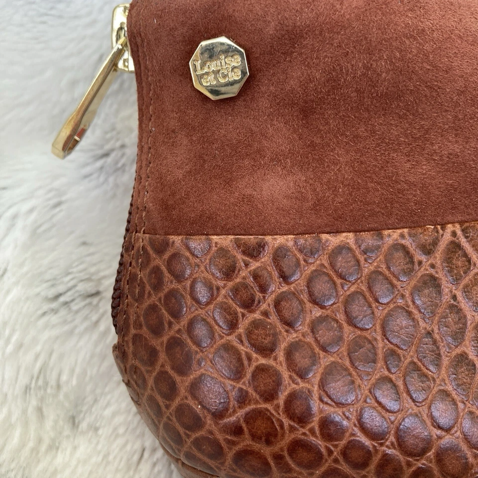 Botín Louise et Cie para mujer talla 6M cuero marrón tobillo corpcore gamuza elegante Foto 4 de 4