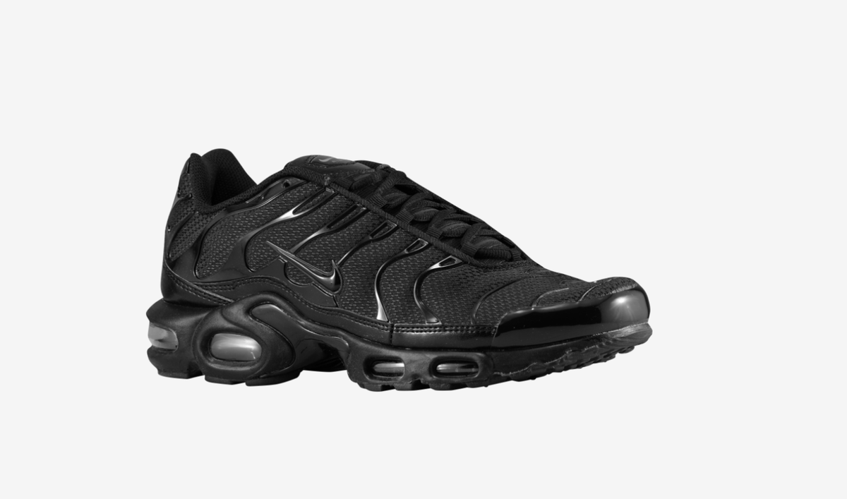 Mens NIKE AIR MAX PLUS TN Triple Black Shoes 604133-050 Mens NIKE AIR MAX PLUS TN Triple Black Shoes 604133-050