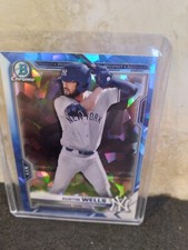 2021 Austin Wells Bowman Mega Sapphire Refractor #BCP47-Yankees-Sharp Card!