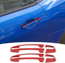 Exterior Door Handle Inserts Trim Cover ABS Decor for Chevrolet Camaro 17+ Red M