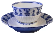 Antique 18thC St. Cloud Soft Paste Porcelain Cup & Saucer Porcelaine Tasse Saint