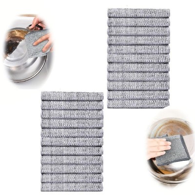 5-20Pcs Multipurpose Wire Dishwashing Rags For Wet Cleaner I7R3 Dish Cloth N4F7