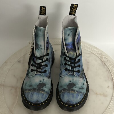 Martens 1460 Pascal Blue Tie Dye Boots 27242 Blue Docs Ombre Women’s  Size