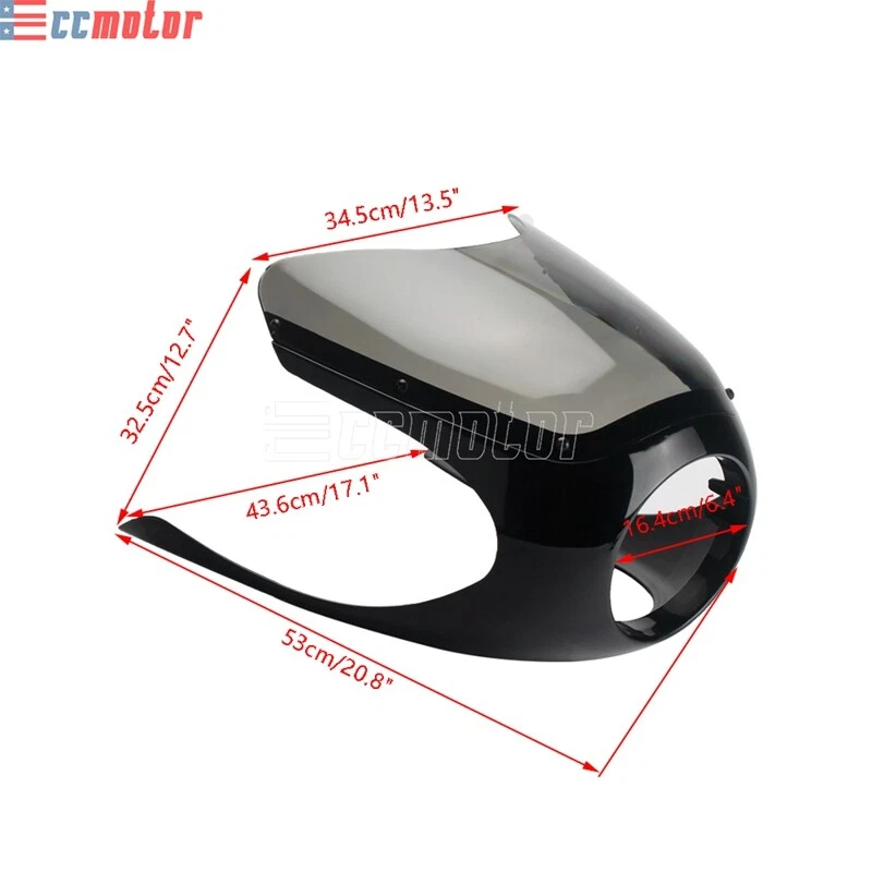 Kit de carenado de faros parabrisas para Harley Ducati Honda BMW Thruxton Café Racer Foto 2 de 4