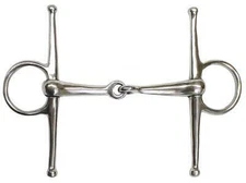 Showman Stainless Steel Full Cheek Snaffle Bit w/ 5" Broken Mouth