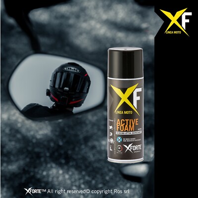 Kit Pulizia Moto XFORTE Senz'Acqua | Detergente Cerchi, Schiuma Attiva E Lucidante | Pulizia Rapida E Protettiva