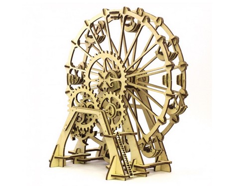 Ferris Wheel Observation Model 3D Wooden Puzzle DIY Mechanical Toy Assembly Kit - Picture 4 of 11