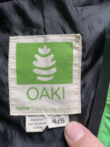 Oaki Rain Jacket Green Full Zip 4/5 - Picture 7 of 10
