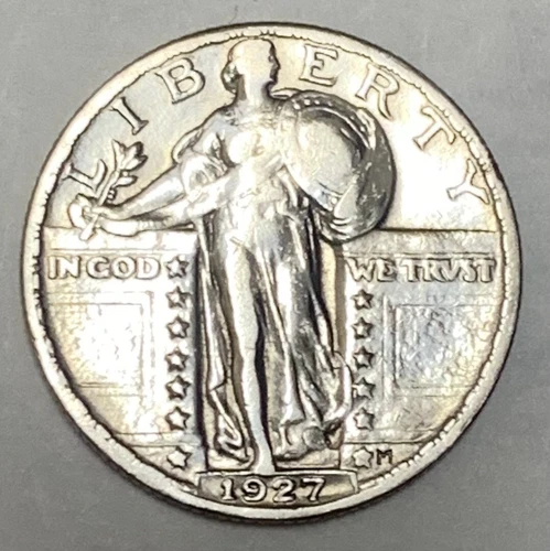 1927 Au Details Standing Liberty Quarter .25 Coin