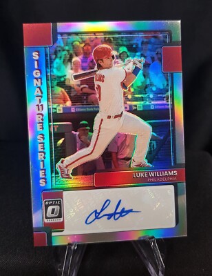 2022 Panini Donruss Optic - Luke Williams - Signature Series Silver - Phillies