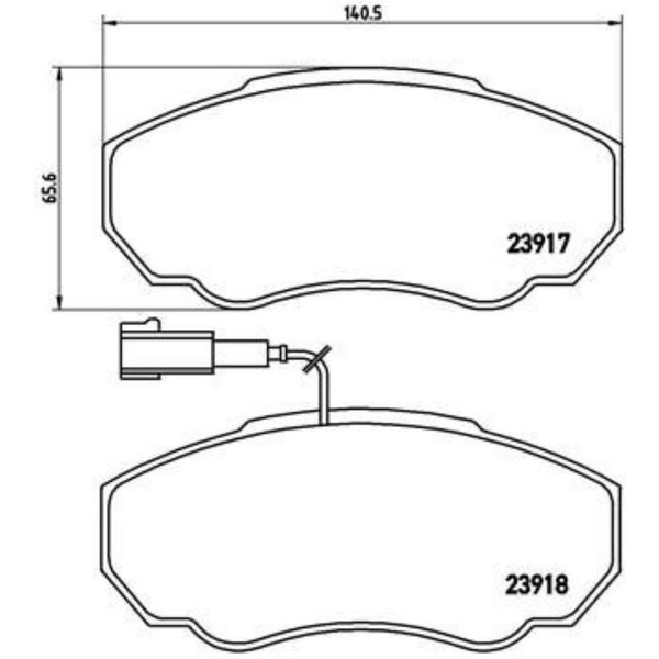 Brembo Bremsbelagsatz Scheibenbremse Vorne FüR Fiat Ducato Kasten 120-image