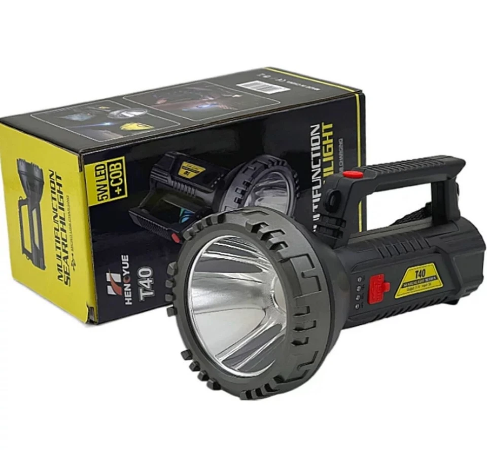 HENOYUE T40 MULTIFUNCIÓN SEARCHLIGHTA MICRO USB CARGA 5WLED+COB Foto 3 de 4