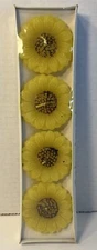 Schwimmkerzen Sunflower Floating 2" Candles Set of 4 Germany