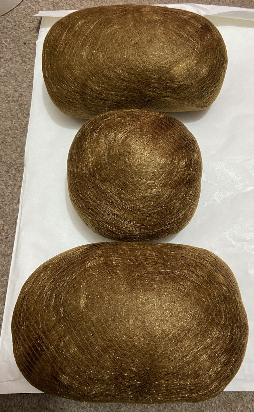 Relleno de cabello moño MARRÓN para peinado y soplo de volumen X3 tamaños como se muestra **