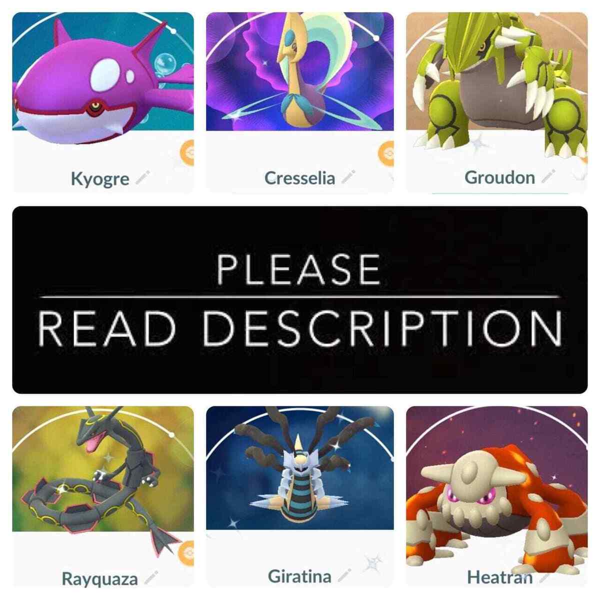 Groudon - Rayquaza - Kyogre - Cresselia - Pokemon Go (30 days of  friendship) 