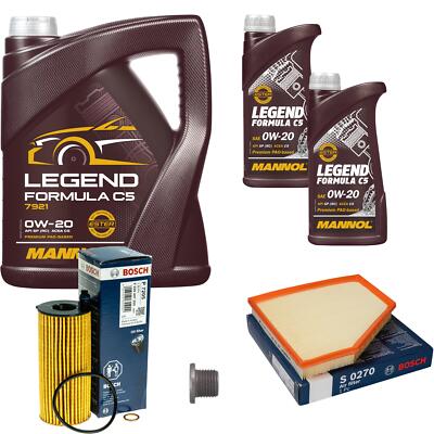 BOSCH Inspektionspaket 7 L MANNOL 0W-20 Legend Formula C5 für BMW 1er F20 F21