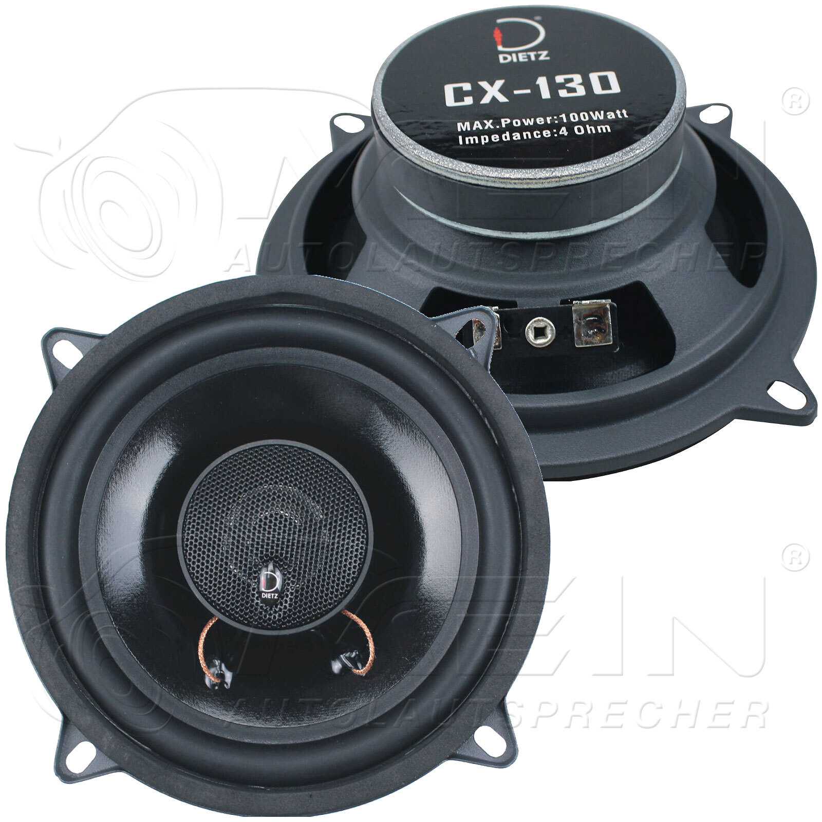 DIETZ AUTO LAUTSPRECHER für PEUGEOT 307 2001-2009 Heck Hinten 2-Wege ...