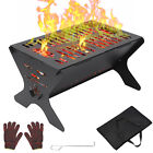 18" Portable Fire Pit,Portable Plug Fire Pit for Outdoor Cooking, Bonfire, Patio