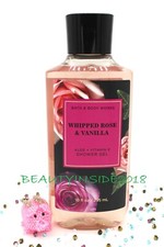 Bath and Body Works WHIPPED ROSE  VANILLA Shower Gel 10 fl oz /295mL NEW 