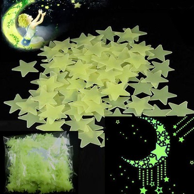 100 Glow Stars And In The Dark Star Stickers Ceiling Wall Bedroom