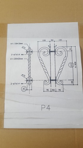 wrought iron door handle - 第 1/4 張圖片
