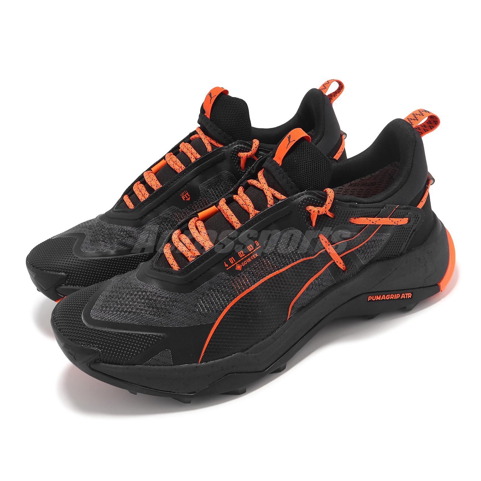 Мужские кроссовки для бега Puma Explore Nitro GTX Gore-Tex черно-оранжевого цвета 378023-05