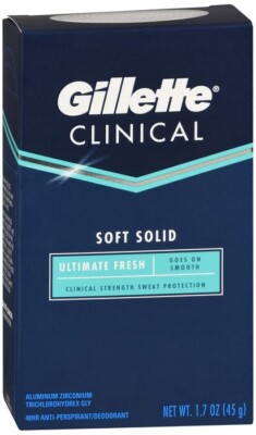 Gillette Clinical Antiperspirant/Deodorant Soft Solid Ultimate Fresh 1.7oz