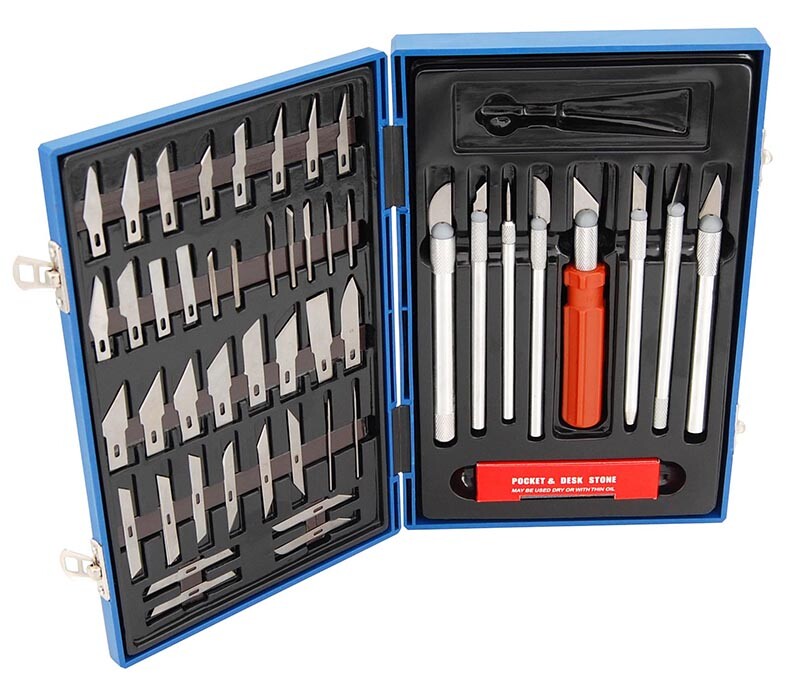 Fußpflege Instrumente Profi Skalpell Mit Alugriff & 10 Klingen - Präzisionsmesser Für Modellbau, Basteln & Mehr Bastelmesser R.E.M - Foto 4