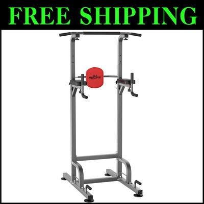 Durable Power Tower Pull Up Bar Gym Station - 400 lbs Max Weight - Easy Assembly
