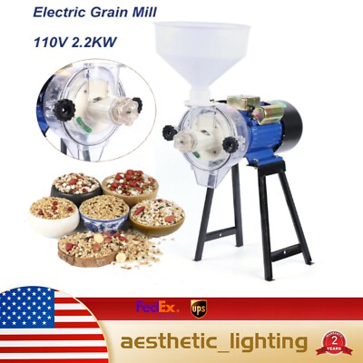 Electric Feed Mill Wet Cereals Grinder Rice Grain Coffee Feed Pellet Maker 2200W