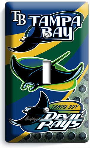 TAMPA BAY DEVIL RAYS BASEBALL TEAM LICHTSCHALTER STECKDOSE PLATTE MANN HÖHLE ZIMMER DEKOR - Bild 3 von 34