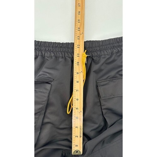 RHUDE Cargo Pants Drawstring Waist Pockets Black Casual Mens Size 2XL - Picture 8 of 9