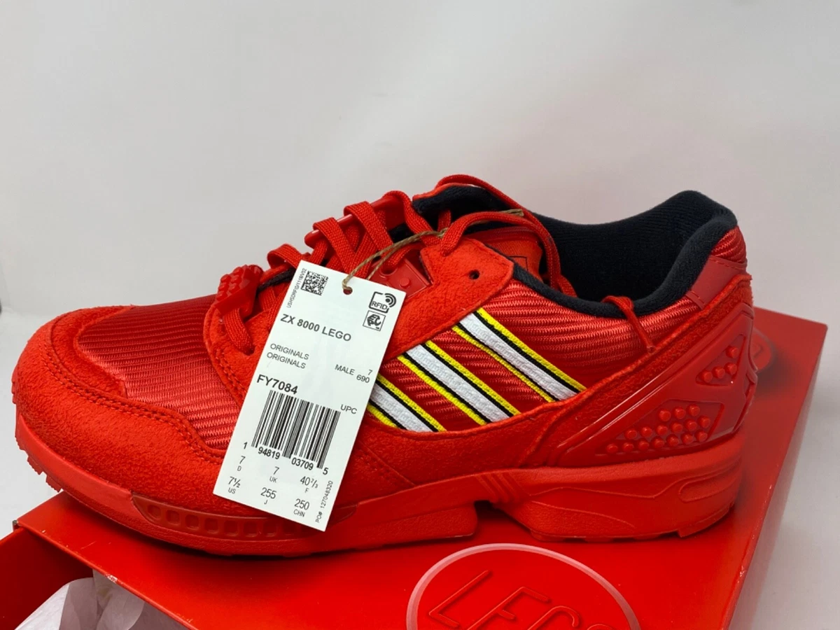 Adidas Men s ZX 8000 LEGO Trainers Limited Red FY7084 Red White